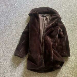 Lamarque Dark Brown Faux Fur Jacket